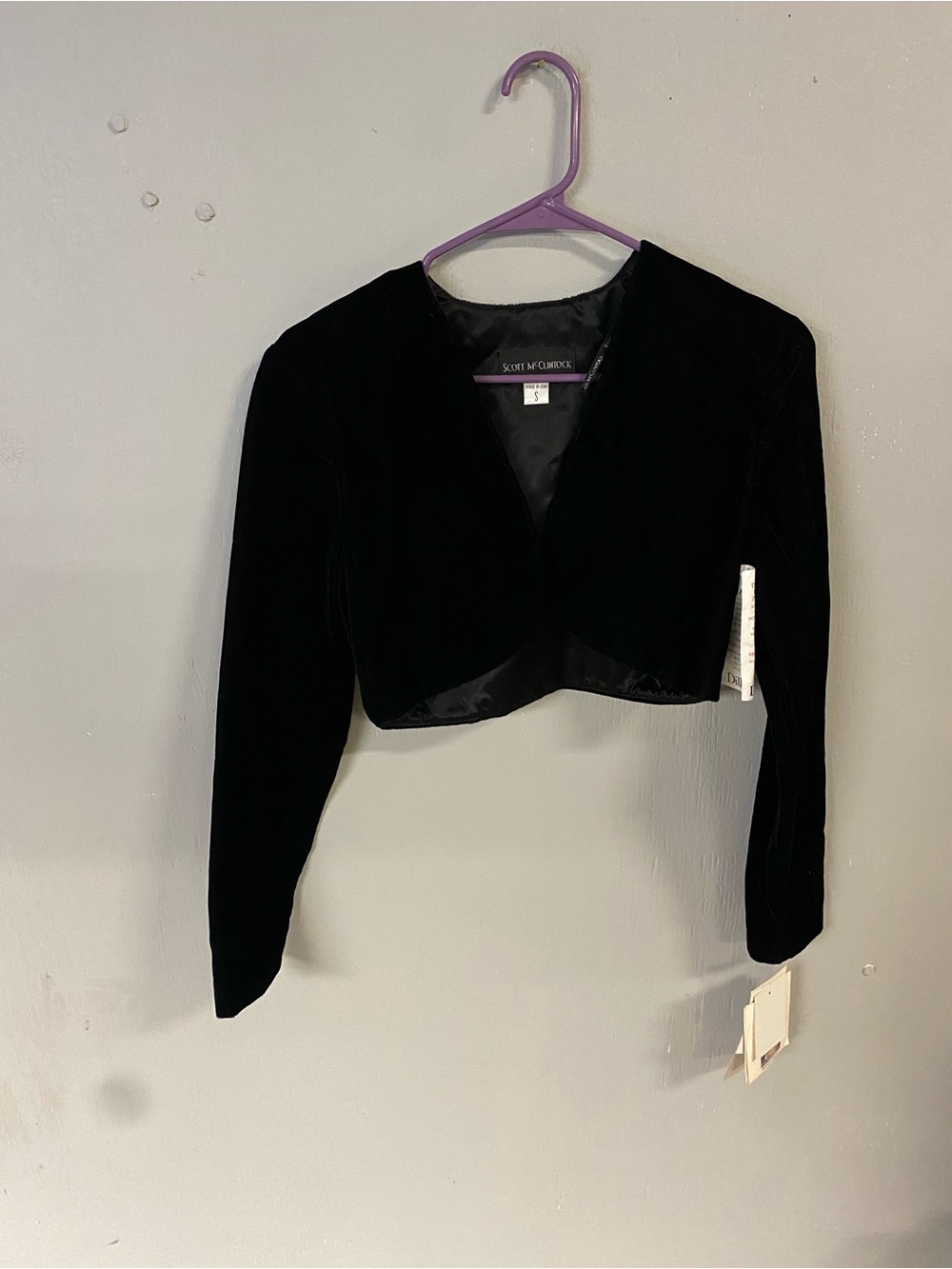 Scott McClintock Velvet Bolero Jacket NWT Size S